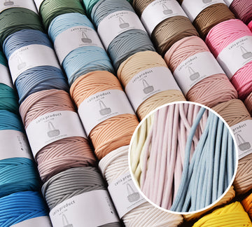 5MM Soft Polyester Macrame Braid Cord Chunky String Lightweight Rope 100yards