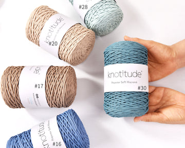 KNOTITUDE 2mm Soft polyester Macrame Cord 190yards a Roll Perfect for Knitting cord