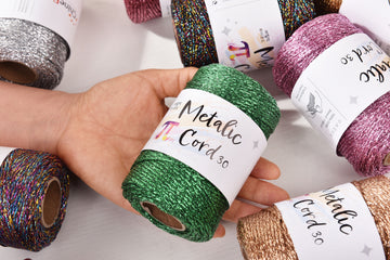 Bling Bling 3mm Metallic Crochet Yarn 100meters Bag Knitting yarn Shiny Lurex cord