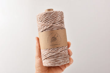 Double Colored 3mm Single Stranded Cotton String 90yards Pure Cotton Macrame Cord Tapestry making, Flower hanger knot