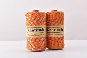 3mm Metallic Blended Cotton String 100% Cotton Macrame cord Gold Lurex yarn for Tapestry making, Wall hanging deco.