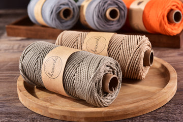 Unbright 3mm Soft Polyester Braided Cord 70yds for Macrame works, Making Bag & Crochet Rug Knitting