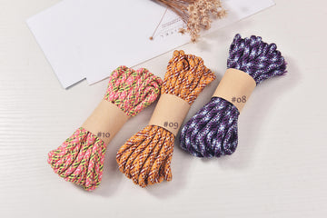 Empire pattern 5MM Polyester Braid Rope 5m/10m optional  DIY Handmade Rope Keyring making