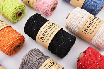 Glossy 3mm x 90meters cotton cord 3ply Macrame Twist cotton Rope