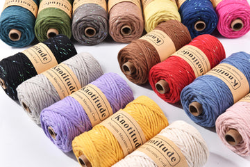 Glossy 4mm x 90yards Single Stranded Cotton String 100% Cotton Macrame Rope