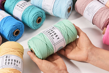 KNOTITUDE 3MM x 109yds Soft Polyester Braid Rope Chunky Macrame Cord Chunky String Lightweight Rope Bag Knitting cord