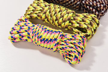 Hunting Field Rope 8mm Polyester Braided Cord 5meters a Skein Mixed colors braided Rope for Pet Leash and Outdooring