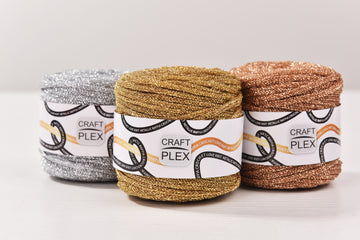 Metallic Raffia 3.5mm Flat Crochet Yarn 60meters Bag Knitting yarn Shiny Lurex cord