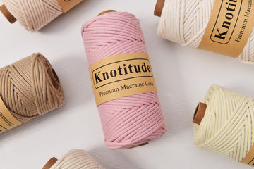 KNOTITUDE 3mm MACRAME BRAIDED CORD 90mts Bag Making Cord Hand Knitting Polycotton Rope All purpose cord