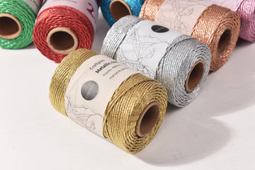Glossy 2mm Metallic Braided Cord 90meters Macrame Rope Shiny Silver color Rope Lurex braid rope