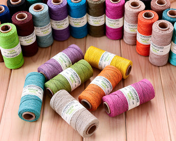 205FT Polished HEMP CORD 1.0MM Dia. 100% HEMP Yarn 20lb Tested Bookbinding & Macrame cord True Hemp