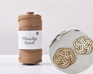 4mm Chunky Cord MACRAME CORD 50yards Basket Making Cord Hand Knitting Thick Tube yarn for Bag Making Rope Rug Making cord