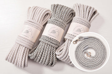Web pattern Braid Rope 8mm Thick Cotton Rope 5m/8meters for Pet Leash, DOG Rope Pet Toy Making rope