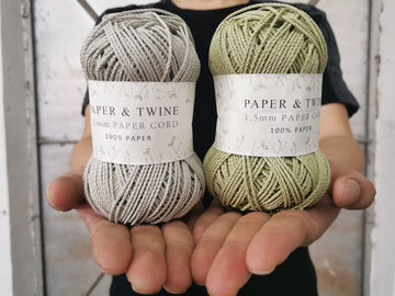 3ply Twist Pure Paper Twine 1.2mm x 90yards Paper yar Natural Knitting cord Bookbinding cord