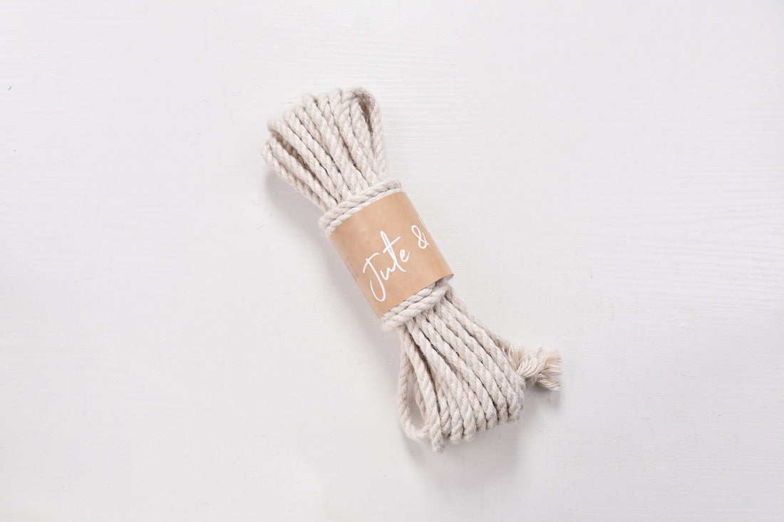 6mm x 9mts Jute Rope Japanese Shibari Rope Cat Scratching All Purpose Rope Natural Rope SM Bondage Rope
