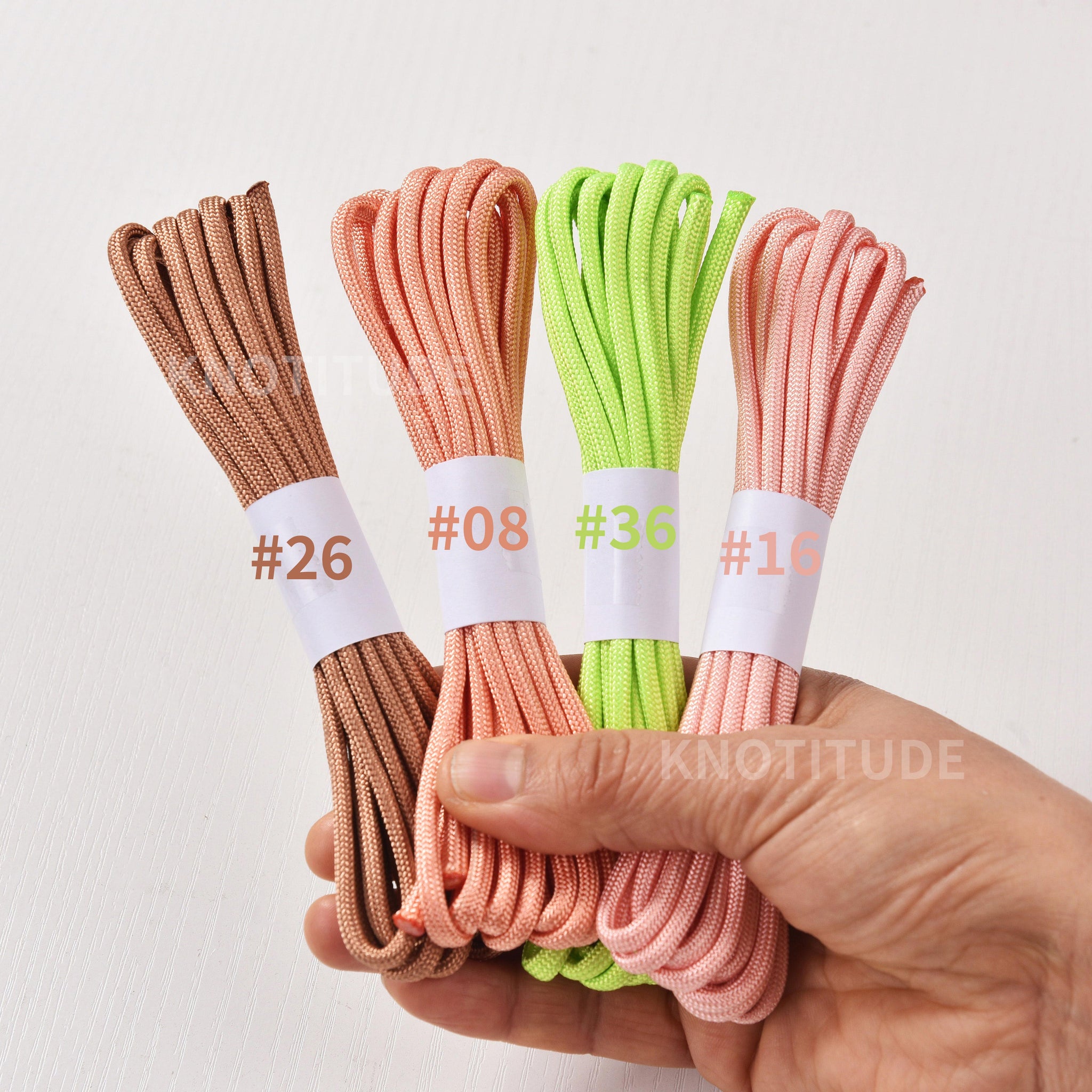 4mm Paracord 5meters Robust Polyester mini Bunlde Parachute Cord DIY Knotting Cord Outdoor Rope Friendship Bracelet making cord Tent Setting Rope