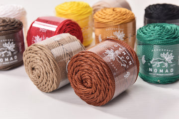 2mm NOMAD Leather Looking Yarn Artificial Leather cord 50meters Lightweight hand Knitting ball, 130gram Bag crochet yarn