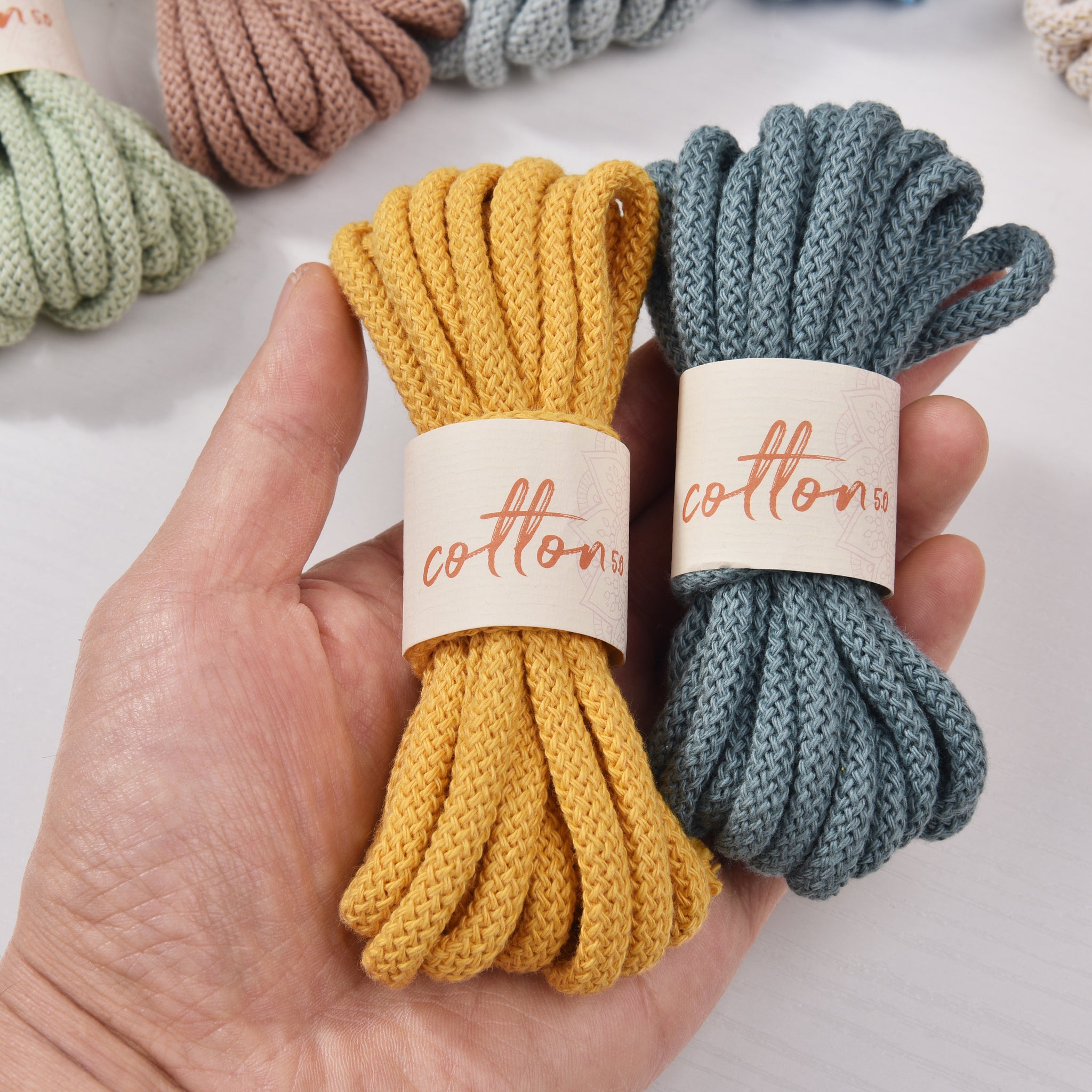 5MM Air Cotton Cord Chunky Macrame Cord 3meters a Skein 100% Pure Cotton braid cord