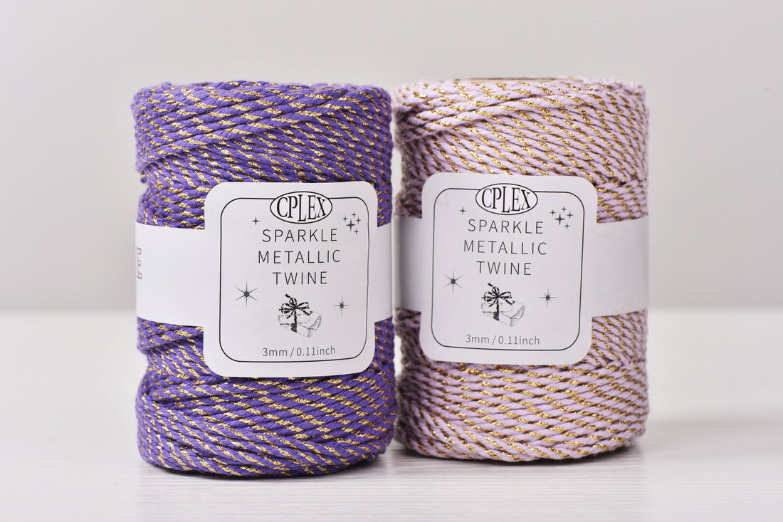 3mm Gold Rush Cotton Braided Cord 50meters Shiny macrame cord for Jewelry making and Decorations