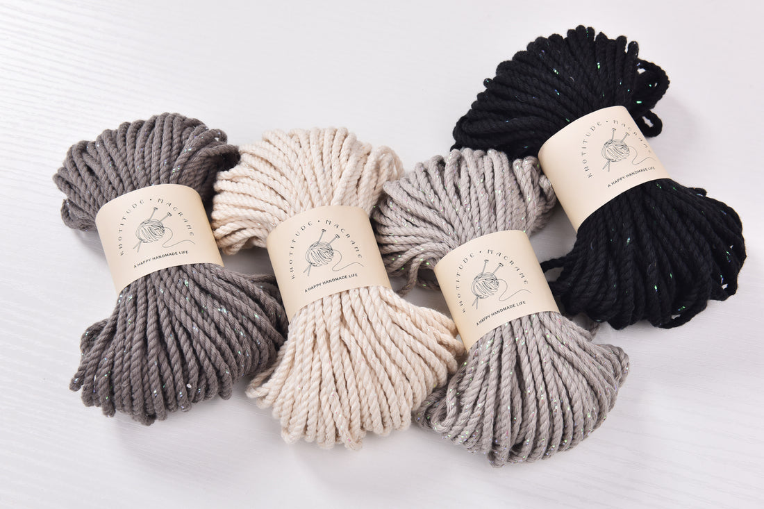 Twinkle 3.5MM Cotton Twisted Cord Chunky Macrame Cord 25yards a Skein 100% Pure Cotton String