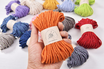 Twinkle 3.5MM Cotton Twisted Cord Chunky Macrame Cord 25yards a Skein 100% Pure Cotton String