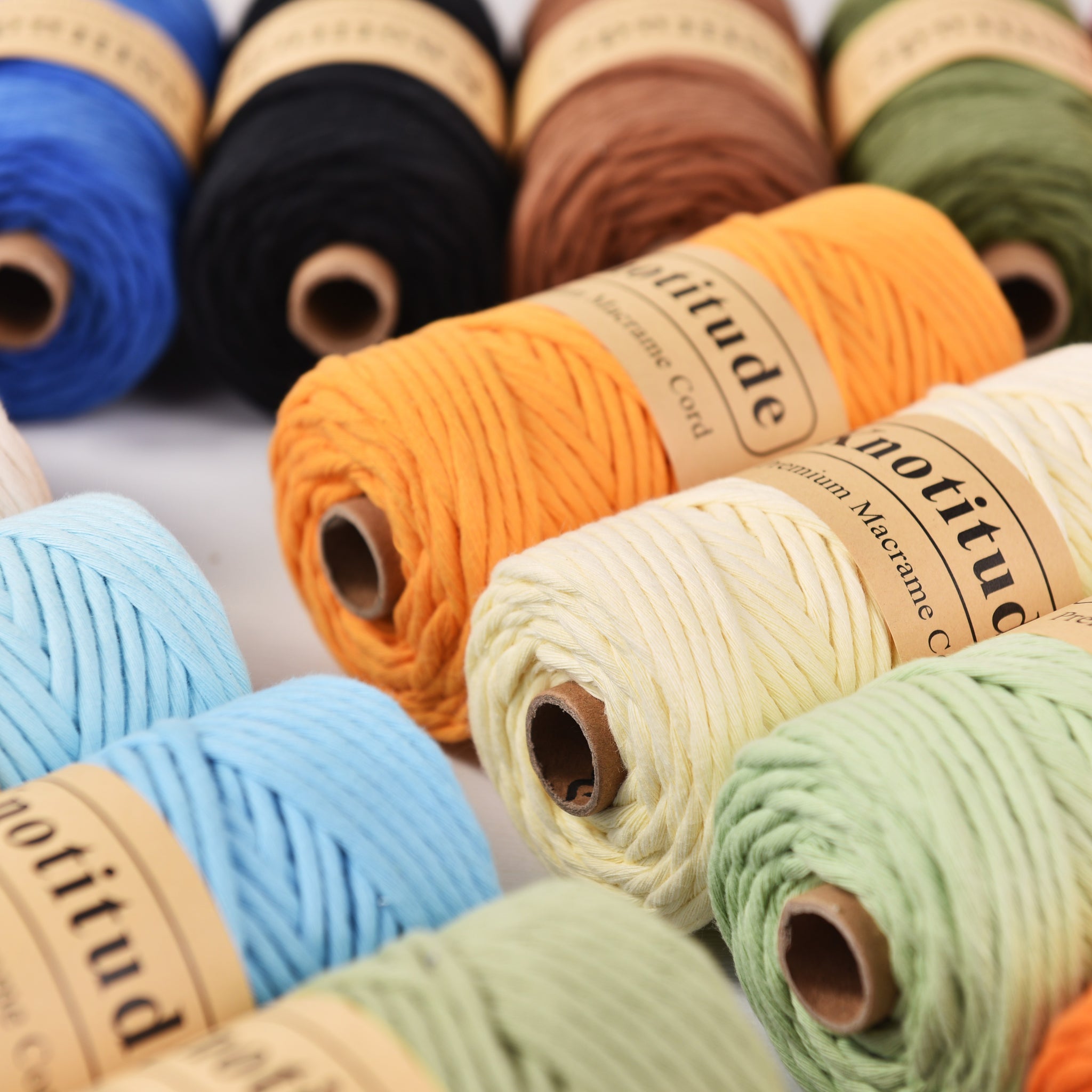 Knotitude 4MM Single Strand Macrame Cord 80yards 100% Cotton Macrame Rope