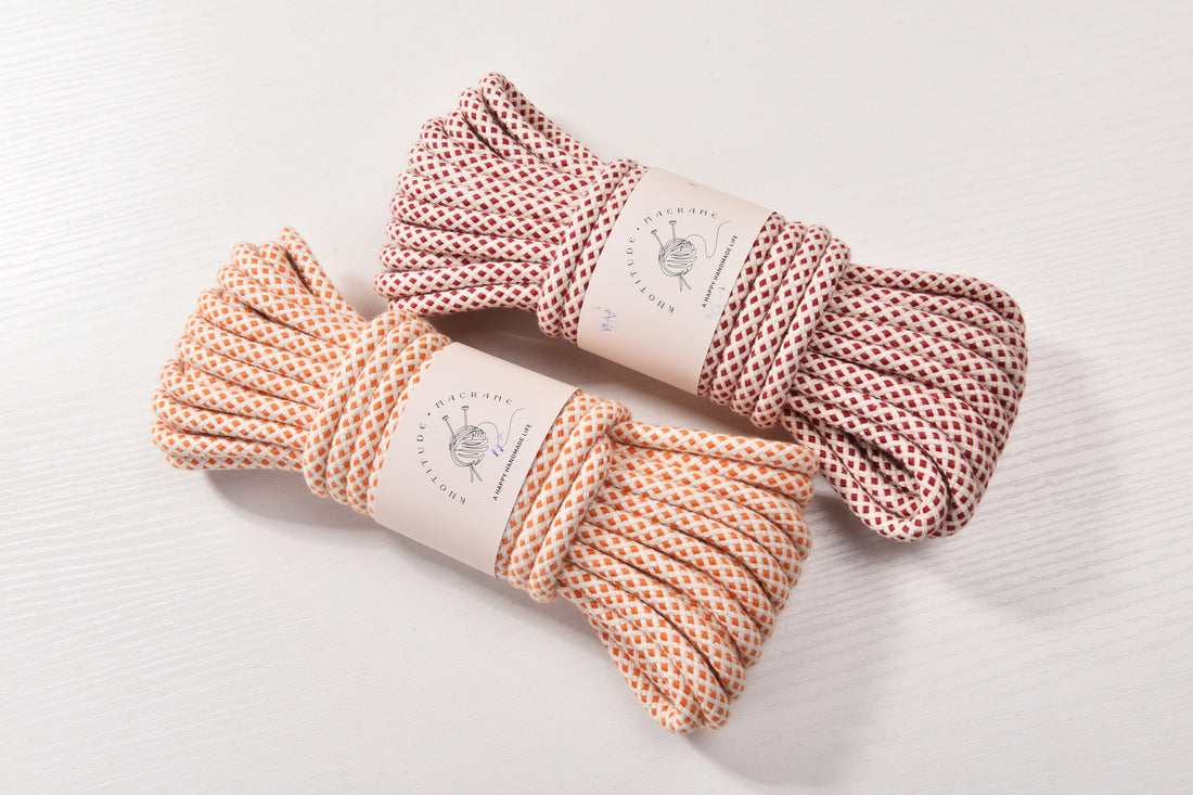 Web pattern Braid Rope 8mm Thick Cotton Rope 5m/8meters for Pet Leash, DOG Rope Pet Toy Making rope