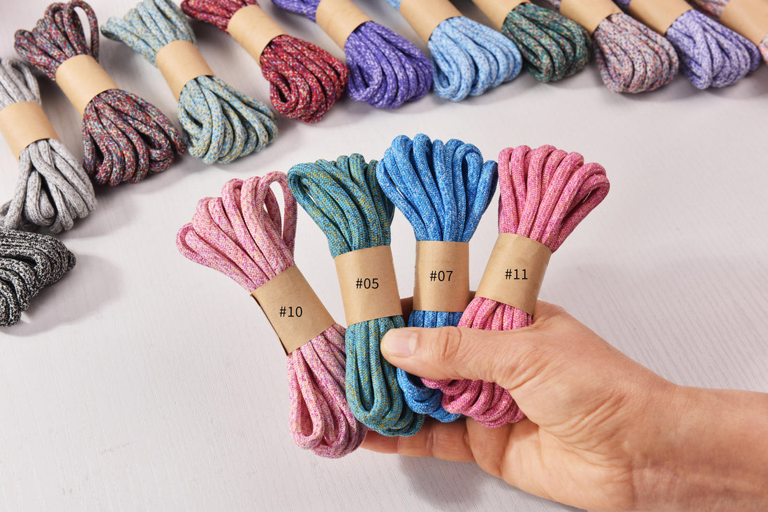 5mm Ombre colored Polyester Braided Cord 5mts Rainbow Shade Rope Colorful variegated Macrame cord for Jewelry making and Decorations
