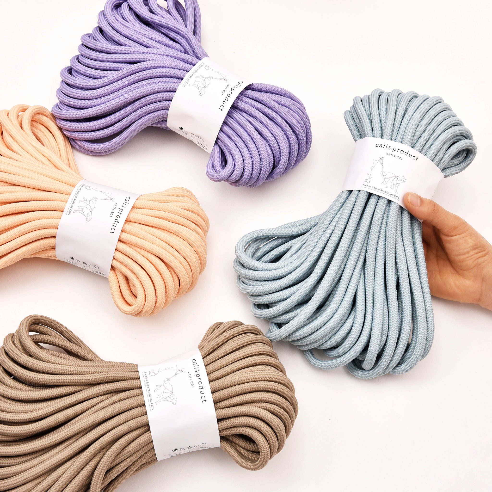 8mm x 25yards Polyester Braid Rope Pet Leash Making Rope Lightweight Leash Rope Outdoor Camping Rope Shoulder Bag String all purpose Rope