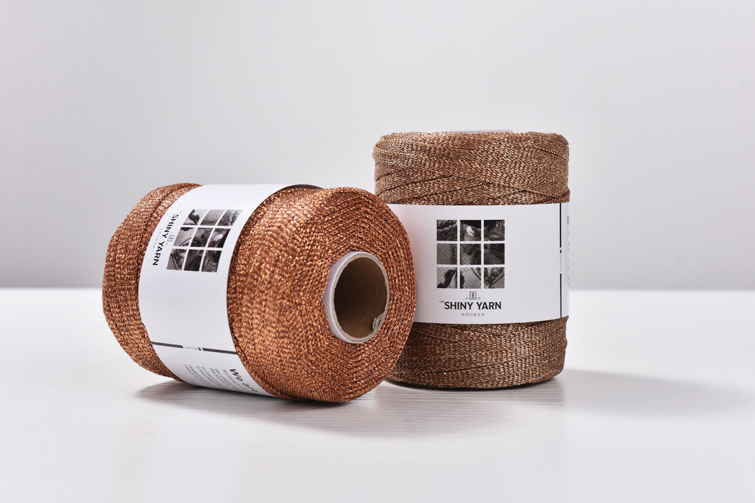 SHINY YARN 6mm Flat Metallic Raffia Cord 150gram Macrame Rope Bling Bling Lurex yarn