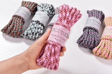 English Grid Pattern 8MM Polyester Braid Rope 5mts a skein optional  DIY Handmade Rope Keyring making