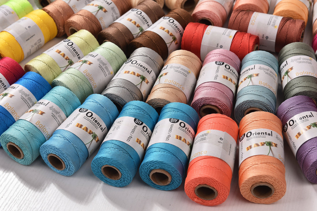 1mm Paracord 150meters Robust Polyester Parachute Cord DIY Knotting Cord Chinese knot cord Friendship Bracelet making cord Tent Setting Rope Gift packing cord