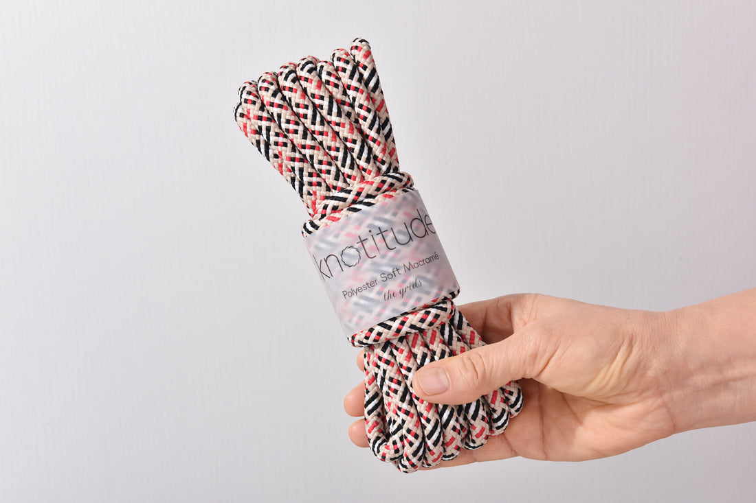 English Grid Pattern 8MM Polyester Braid Rope 5mts a skein optional  DIY Handmade Rope Keyring making