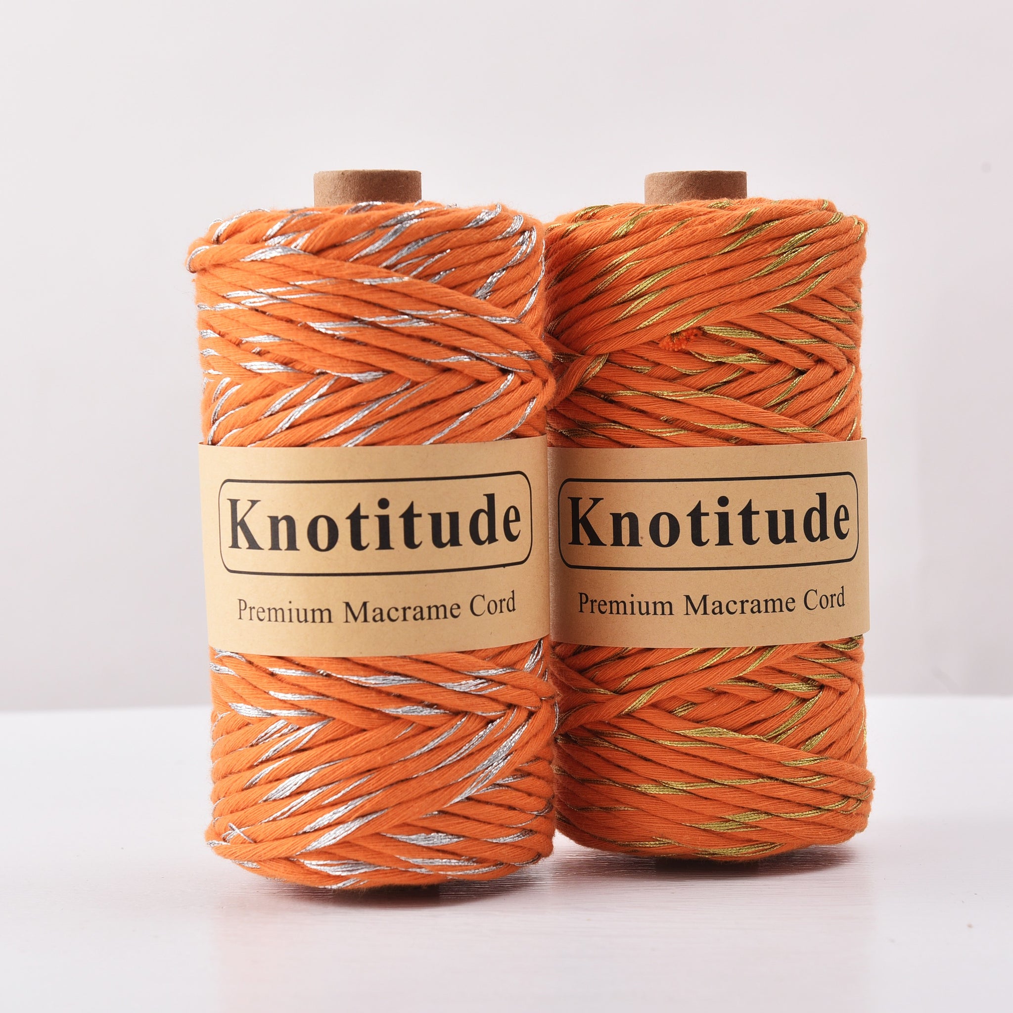 3mm Metallic Blended Cotton String 100% Cotton Macrame cord Gold Lurex yarn for Tapestry making, Wall hanging deco.