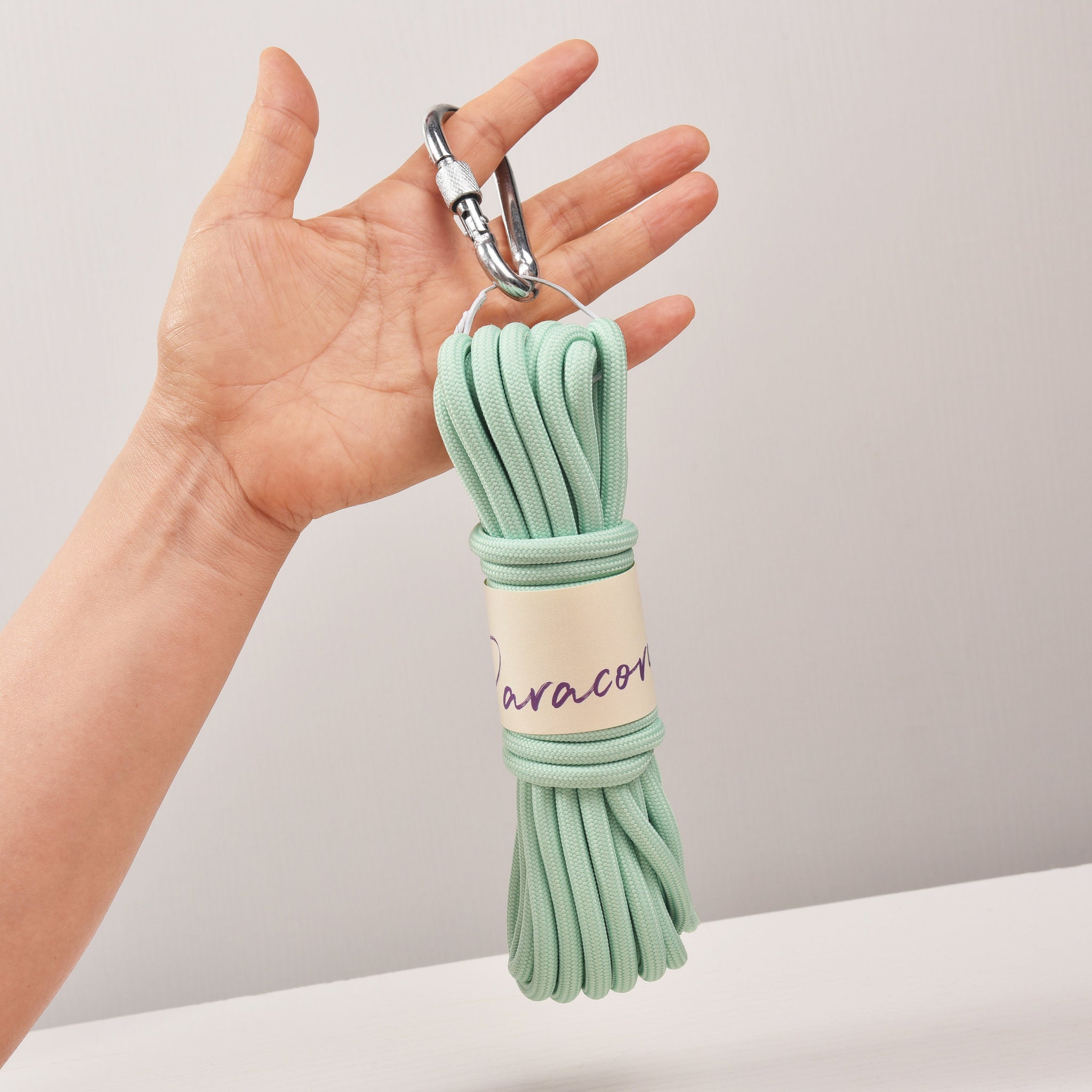 6mm Paracord with Metal clip 5meters a skein Polyester parachute cord for Tent setting, Outdooring, Shoelace, Camping rope , Macrame Jewelry Knot cord