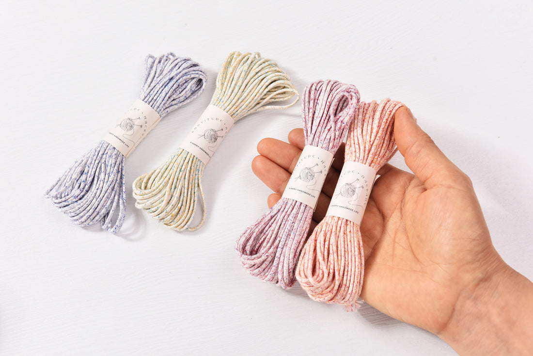 2mm x 10m Ombre Color Cotton Braided Cord Rainbow Dust Rope Colorful variegated macrame cord for Jewelry making and Decorations