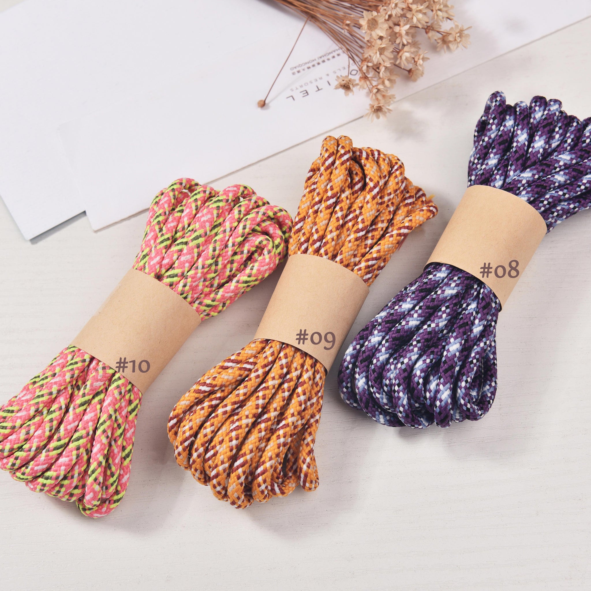 Empire pattern 5MM Polyester Braid Rope 5m/10m optional  DIY Handmade Rope Keyring making
