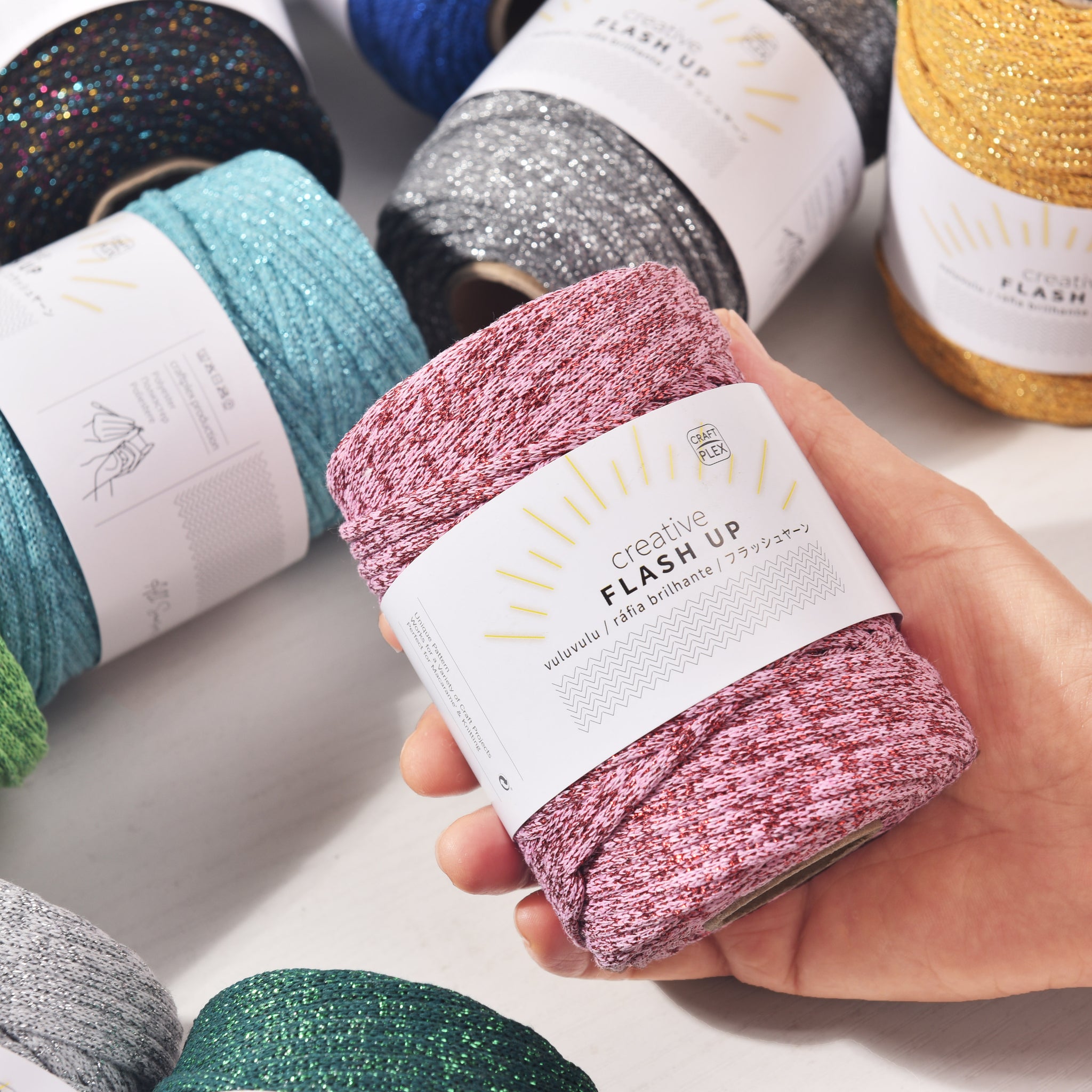 Twinkle Flat 3mm Cotton Knitting yarn Crochet cord for Bag and Rug Shiny Cotton yarn