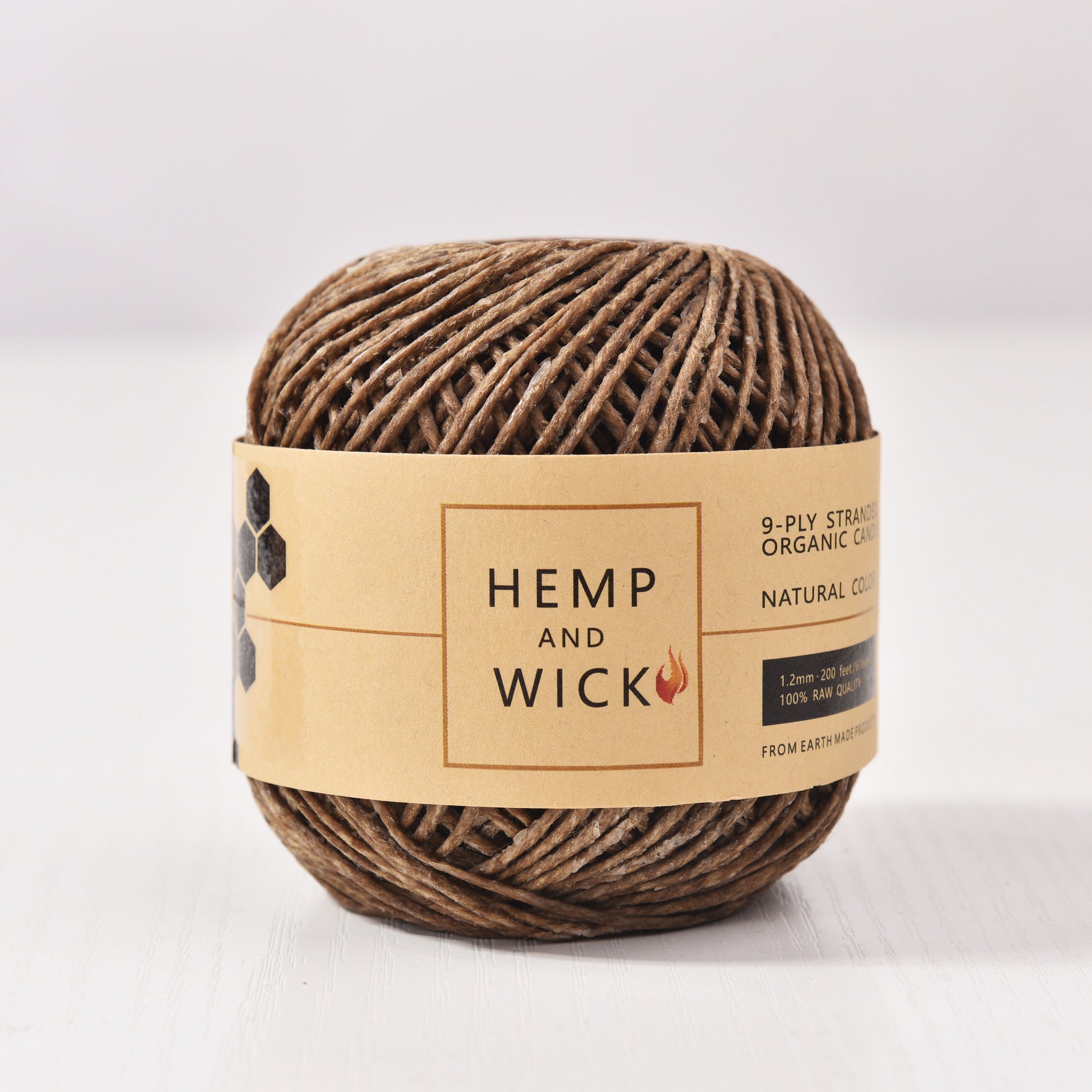 Bee waxed HEMP Wick 1.2MM Dia. Sticky Hemp Yarn 20lb Tested Natural Candle Bookbinding & Macrame cord True Hemp