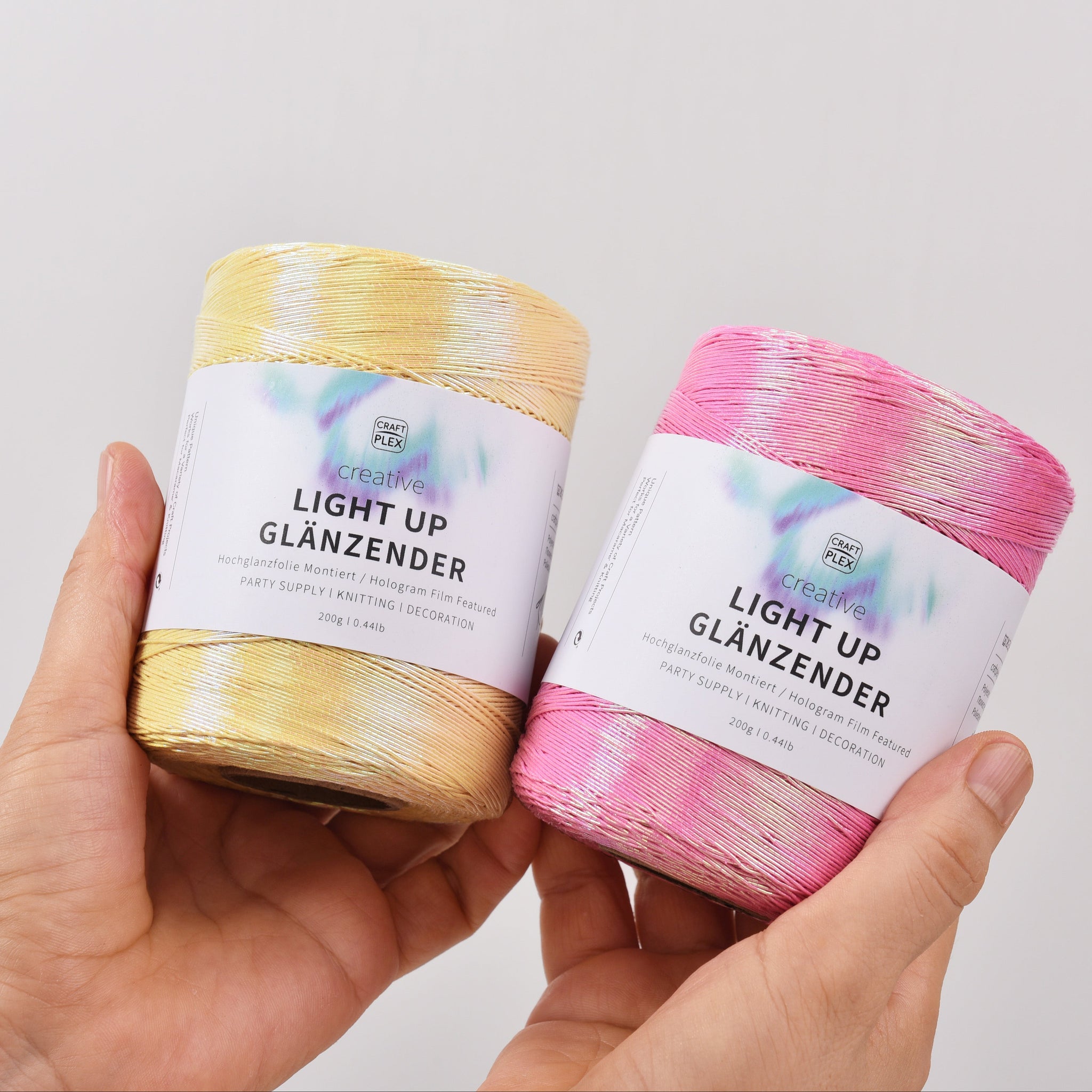 Bling Bling 1mm Lumi Knitting yarn 450meters Hologram cord Metallic Crochet cord for Bag Crochet
