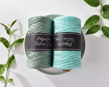 2.0mm x 300yards Soft Polyester Braid Rope Unique zigzag pattern Knitted yarn for Hand Crochet Bag knitting cord