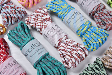 Rotary Pattern 6MM Polyester Braid Rope 5mts a skein optional  DIY Handmade Rope Keyring making