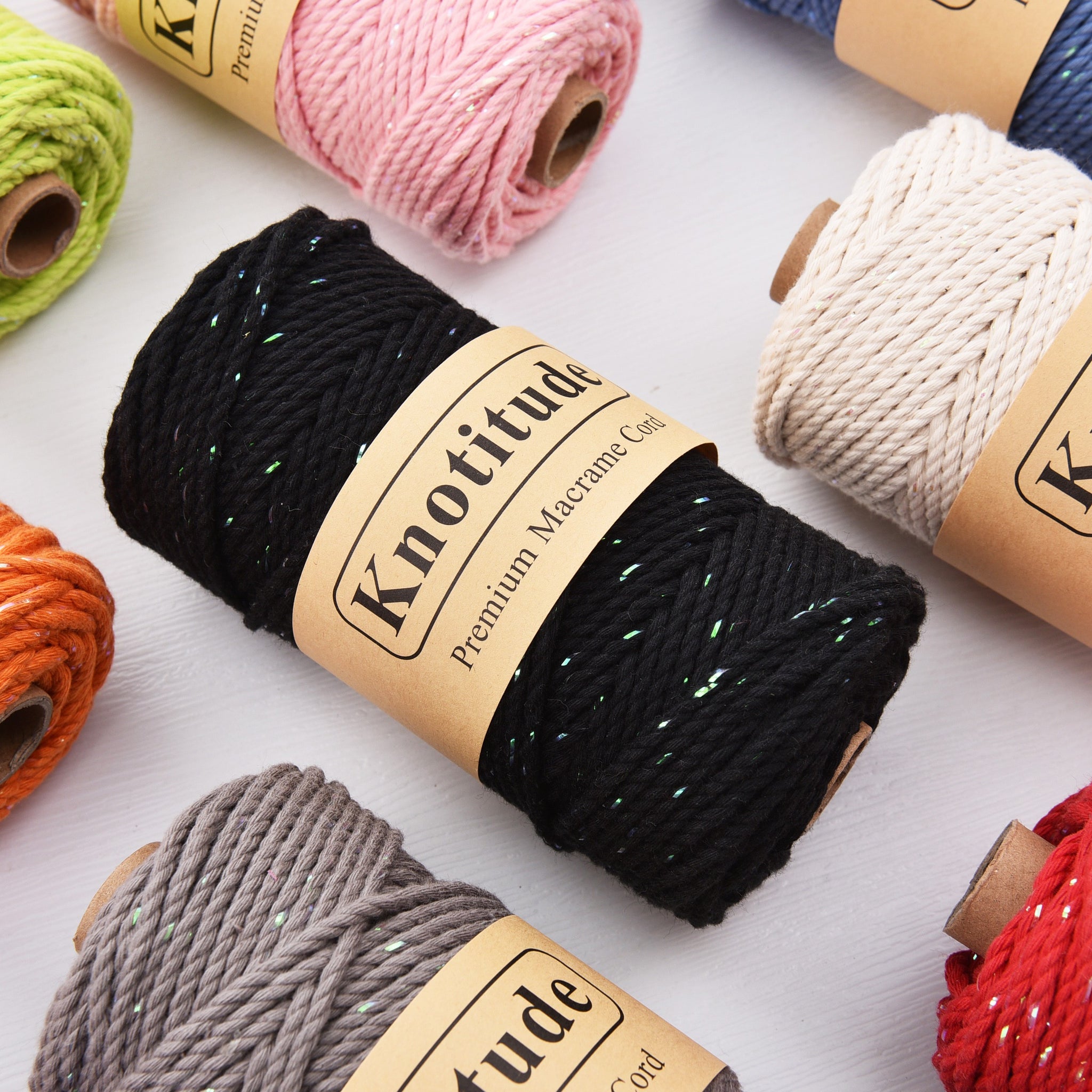 Glossy 3mm x 90meters cotton cord 3ply Macrame Twist cotton Rope