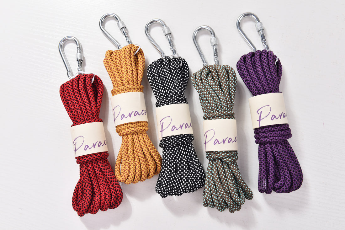 Unique Patterned 6mm Paracord with Metal clip 5meters a skein Web Patterned Polyester parachute cord for Tent setting, Outdooring, Shoelace, Camping rope , Macrame Jewelry Knot cord