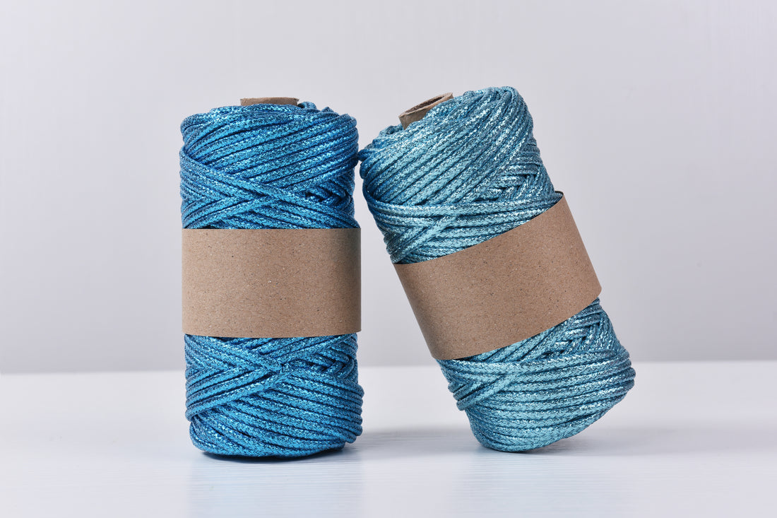 Thick Shiny cord 5mm Metallic Braid Rope 50yards Glittered Macrame Rope Gold color rope