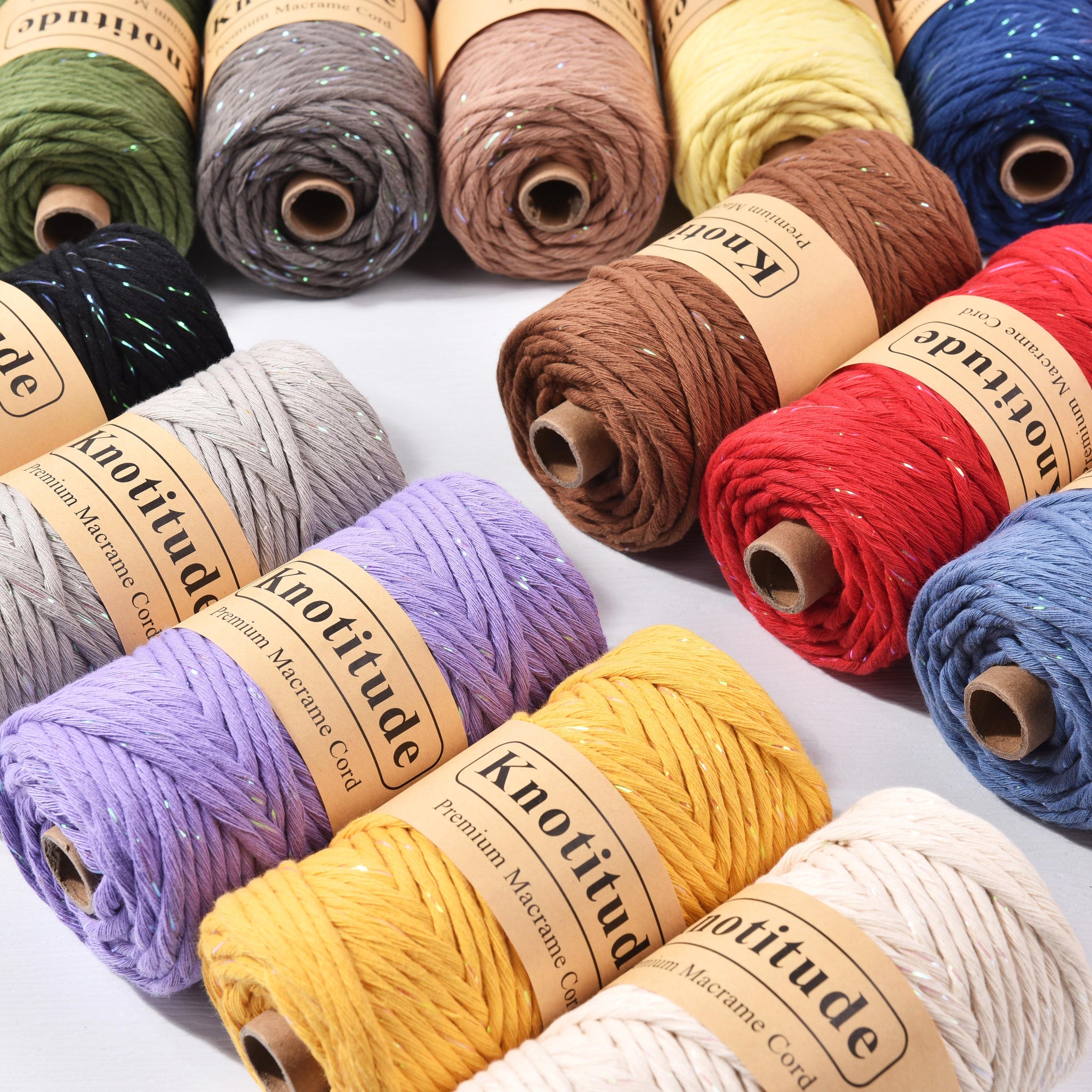 Glossy 4mm x 90yards Single Stranded Cotton String 100% Cotton Macrame Rope