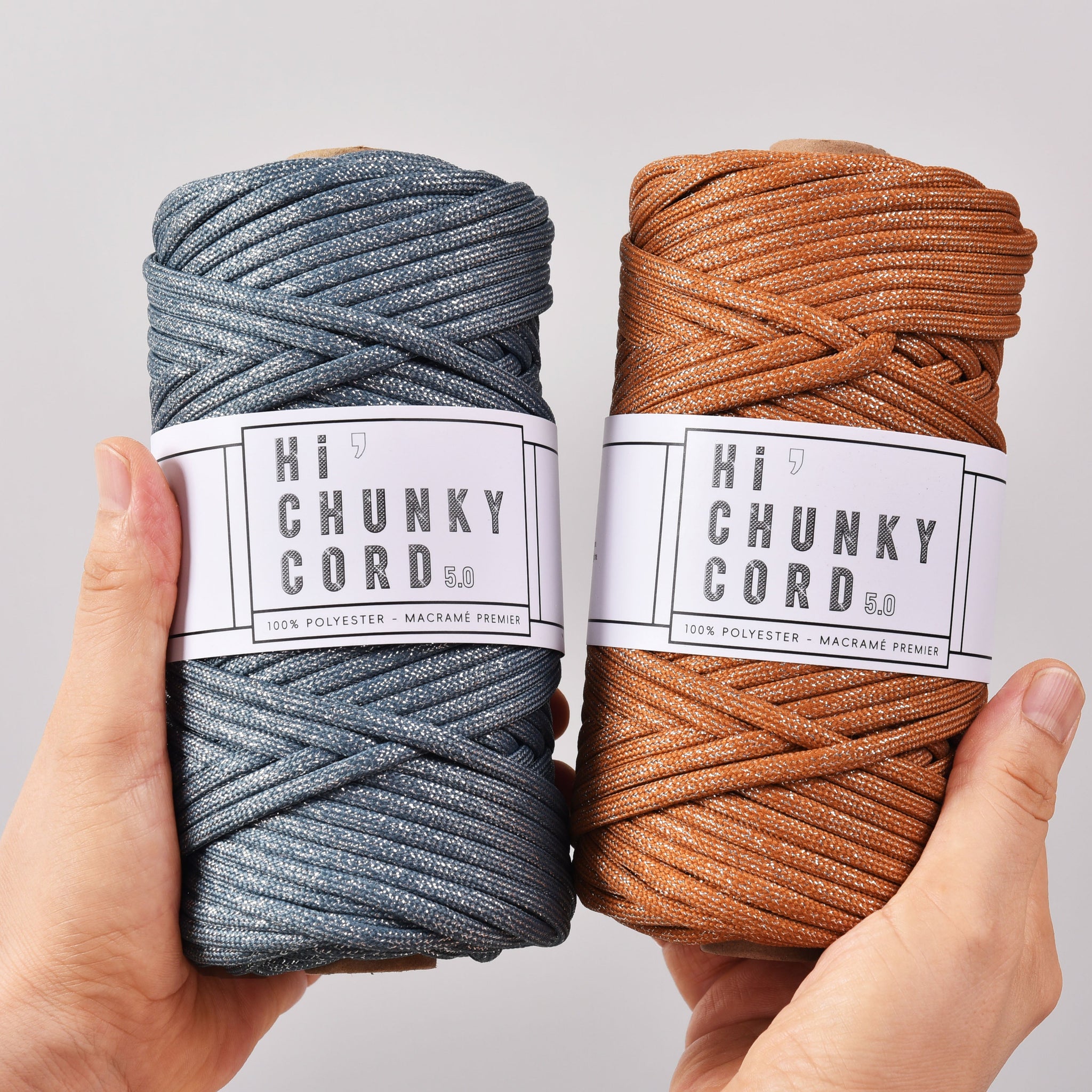 Silver Glossy 5mm x 50meters Soft Polyester Braid Rope Chunky String Macrame Rope Hand Knotting, Keyring making, Outdooring home decor hand knitting rope