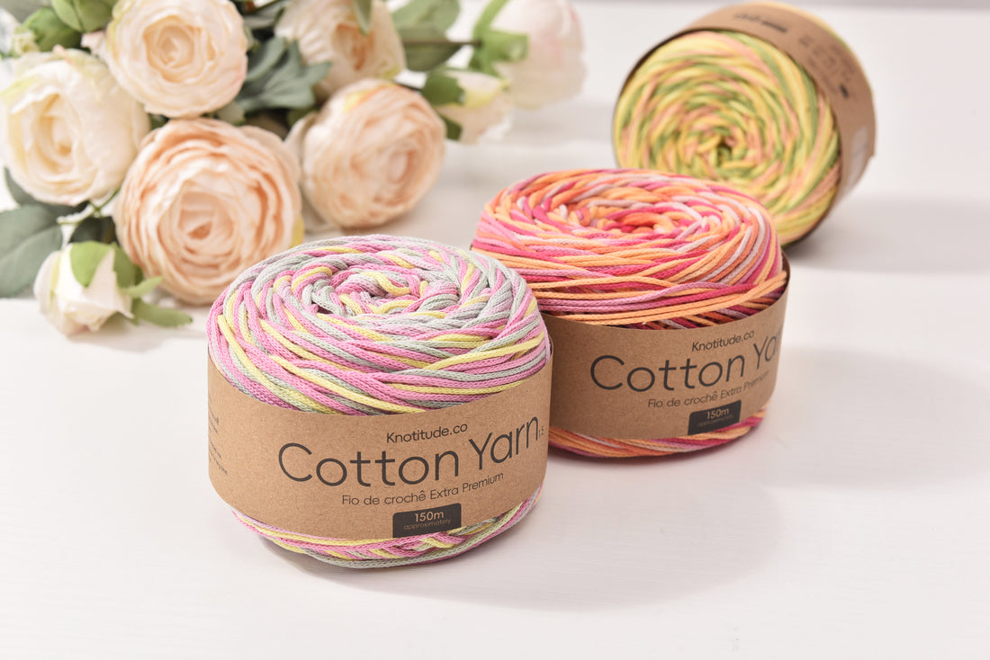 Variegated 1.5mm Cotton Yarn Multi color Cotton cord 150meters Jewelry making Cord