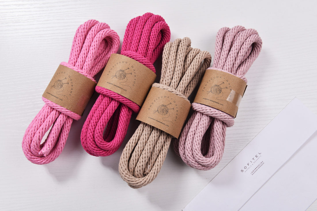 Rotary Patterned 10mm Cotton Braid Rope 3m/5m Pet Leash making & Macrame knot works Shoulder bag STRING