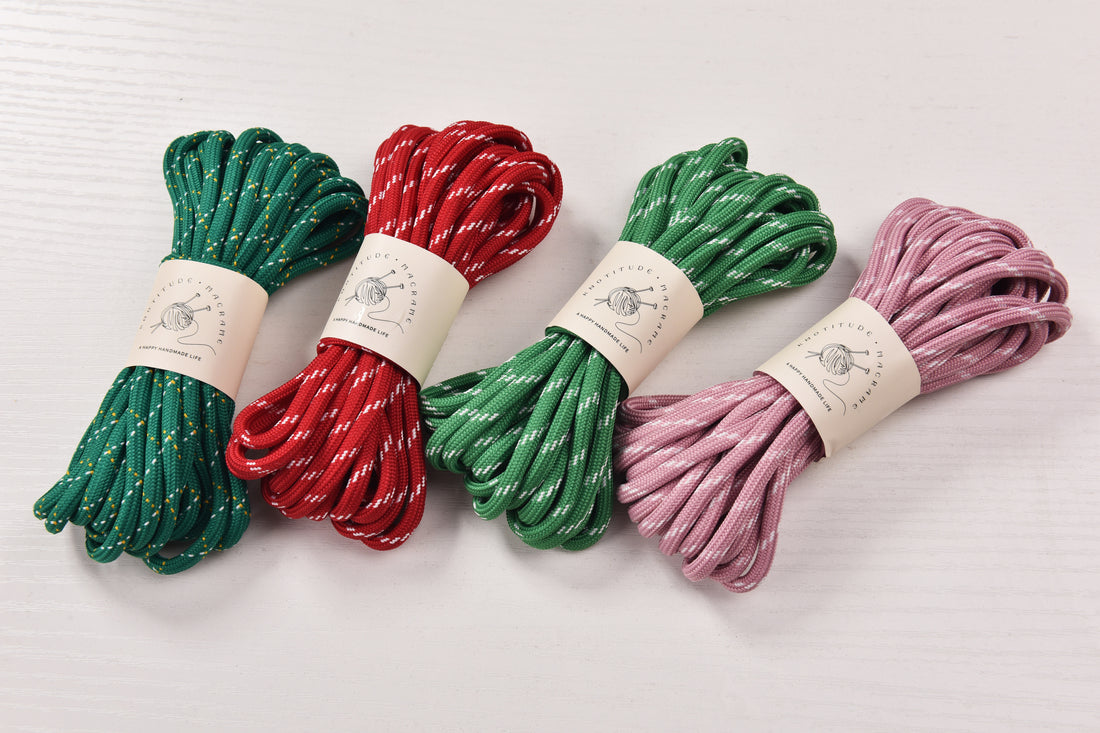 MIU Patterned 5mm Polyester Braid Rope 5meters a skein Bag String DIY Handmade Rope Keyring making